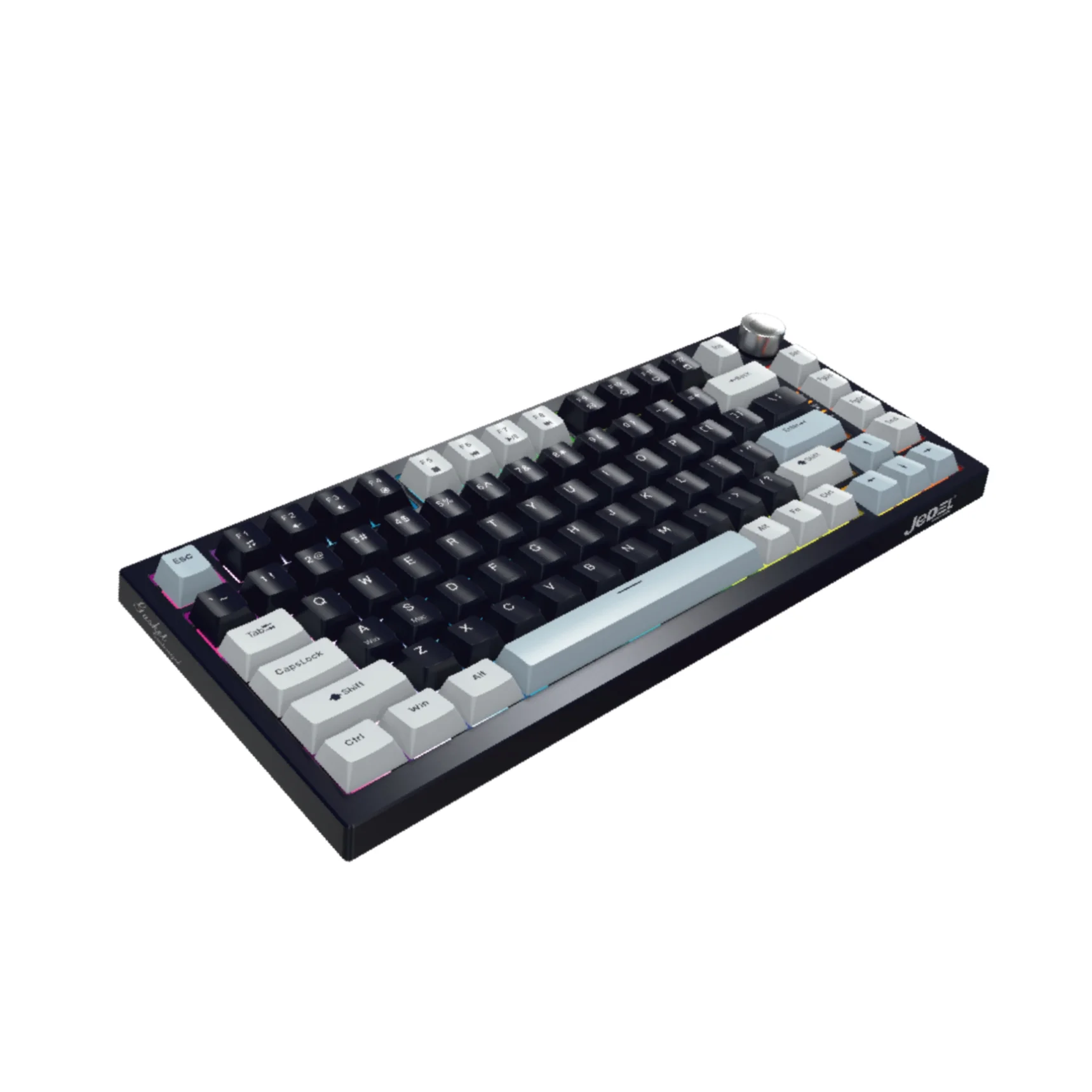 The JEDEL KL81 RGB Mechanical Gaming Keyboard is a compact and high-performance keyboard designed for gamers, programmers, and everyday computer users who want the precision of mechanical switches in a space-saving layout. This keyboard features an 82-key compact design, providing essential functionality while saving desk space compared to full-size keyboards. Despite its smaller form factor, the keyboard maintains excellent usability for both gaming and productivity tasks. One of the standout features of the KL81 is its hot-swappable Drinkey mechanical switches, allowing users to easily replace switches without soldering. Each switch is rated for up to 50 million keystrokes, ensuring long-term durability and reliable performance. The keyboard includes rainbow RGB lighting with 11 lighting modes, enabling users to customize their gaming setup with vibrant effects and improved visibility in low-light environments. It also supports full anti-ghosting, ensuring accurate input even when multiple keys are pressed simultaneously—an essential feature for competitive gaming and fast typing. With its durable build quality, two-tone injection-molded keycaps, and stable wired USB connection, the JEDEL KL81 offers both reliability and style. The 1.5-meter PVC-coated cable provides stable connectivity and long-lasting durability.